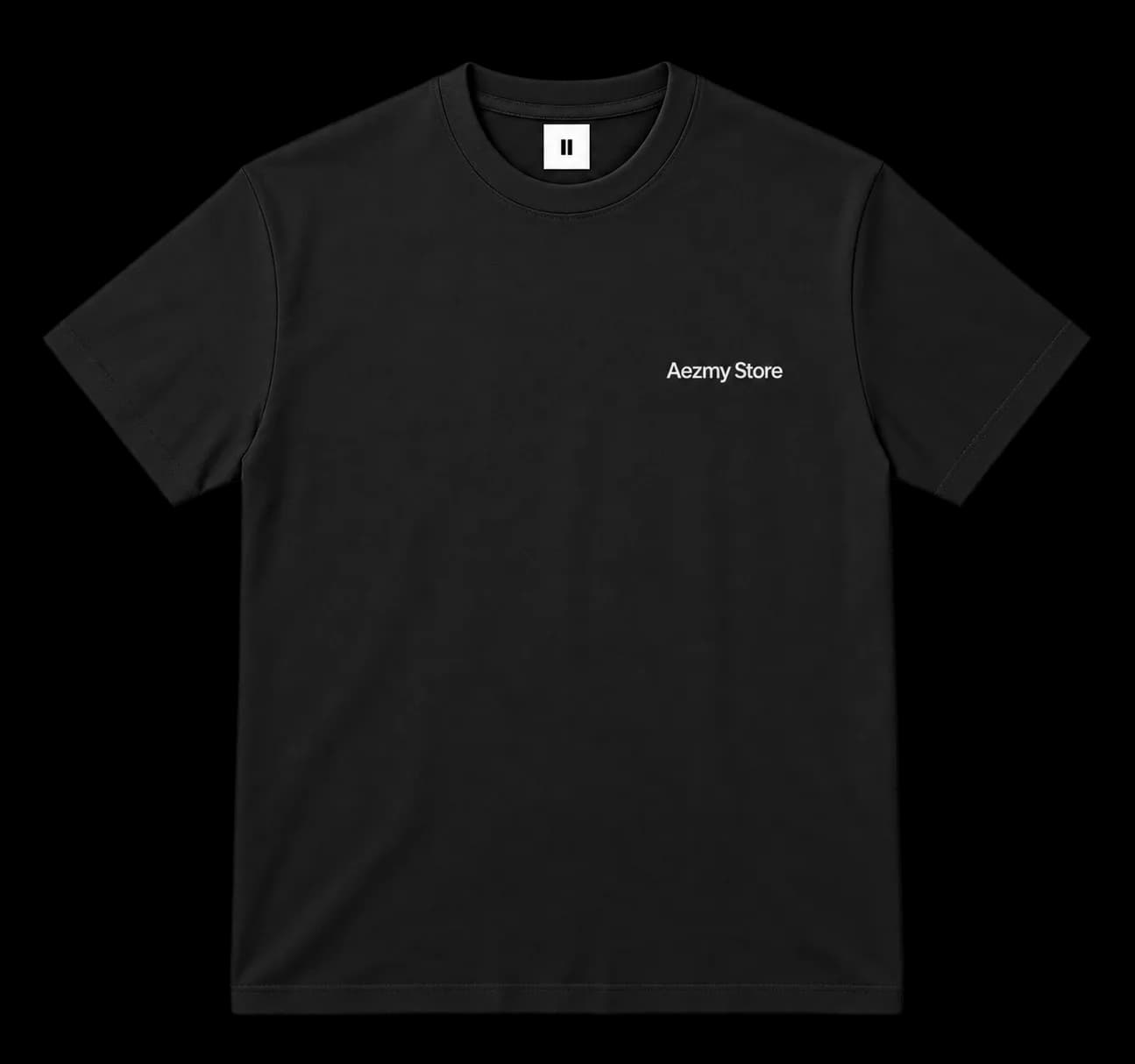 Aezmy Store tee, black — front